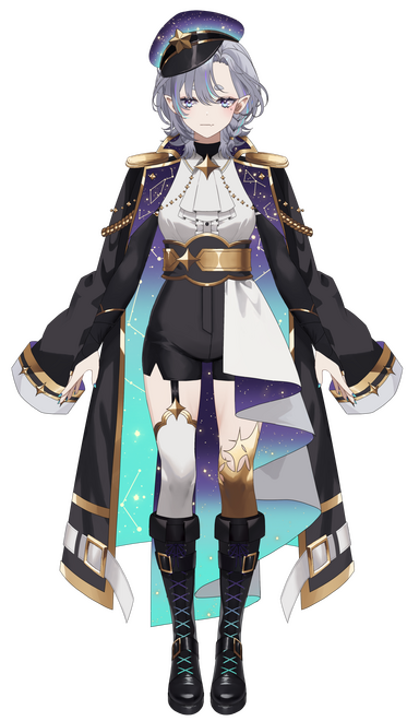 with hat and jacket